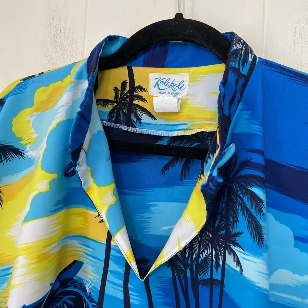 Kole Kole Hawaiian Poncho Pullover Coverup Kimono Sleeves Made In Hawaii ~ OSFA Size undefined - Image 8