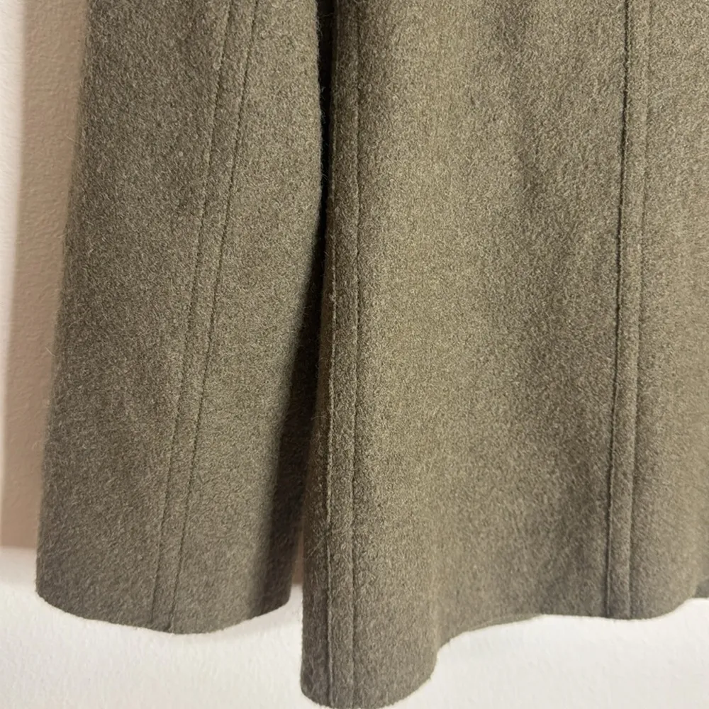 Talbots  Jacket Petite small Alpaca Wool Button Up Beige Pocket pea style Coat - Image 10