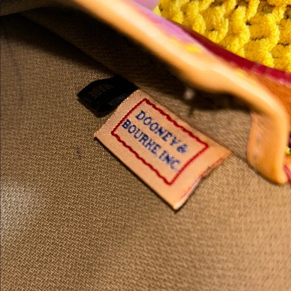 Vintage Y2K Pink Canvas Monogram and Leather Dooney & Bourke Crossbody Bag - Image 11