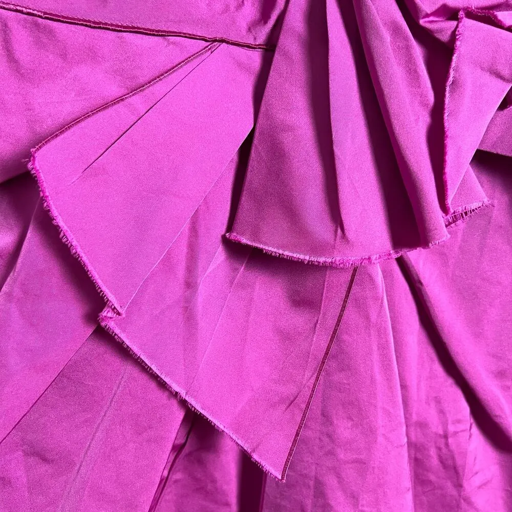 Marc Jacobs Magenta Purple Off Shoulder Twist Knot Front Mini Dress Size 2 - Image 7