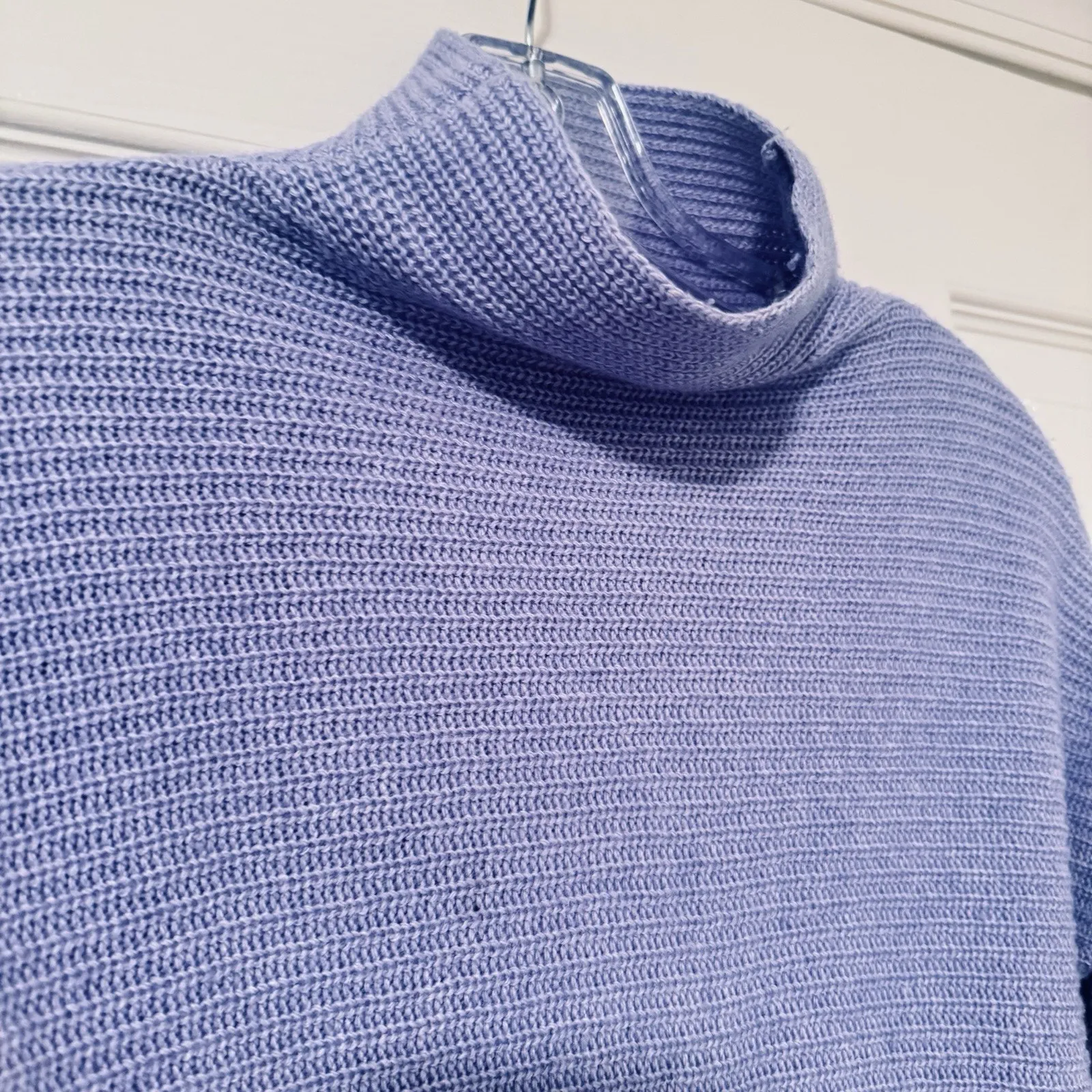 Bartolini Made In Italy Wool Cashmere Turtleneck Sweater Lavender Purple Size S - Image 2