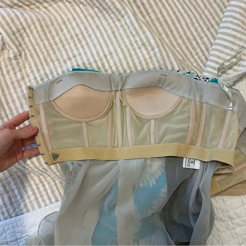 Diane Von Furstenberg Y2K Silk Strapless Dress - Image 3