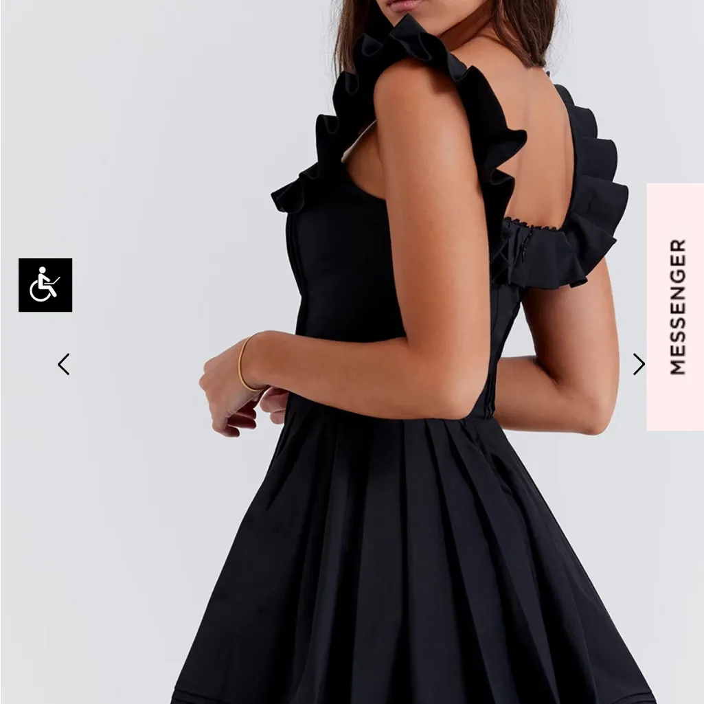 House of CB JEMIMA Black Pin Tuck Pleated Dress - Image 7