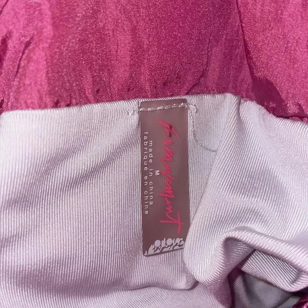 Free People Movement Women’s Size Medium No Way Home Purple Pink Red Shorts - Image 3