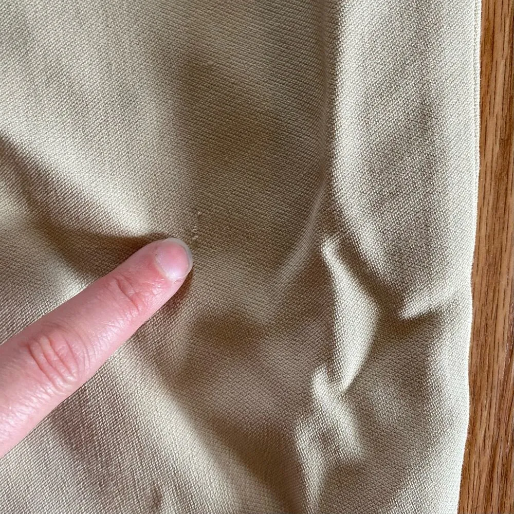 Emanuel Ungaro Grupo Designer Cream Wool Dress Pants Womens 16 Tan - Image 14