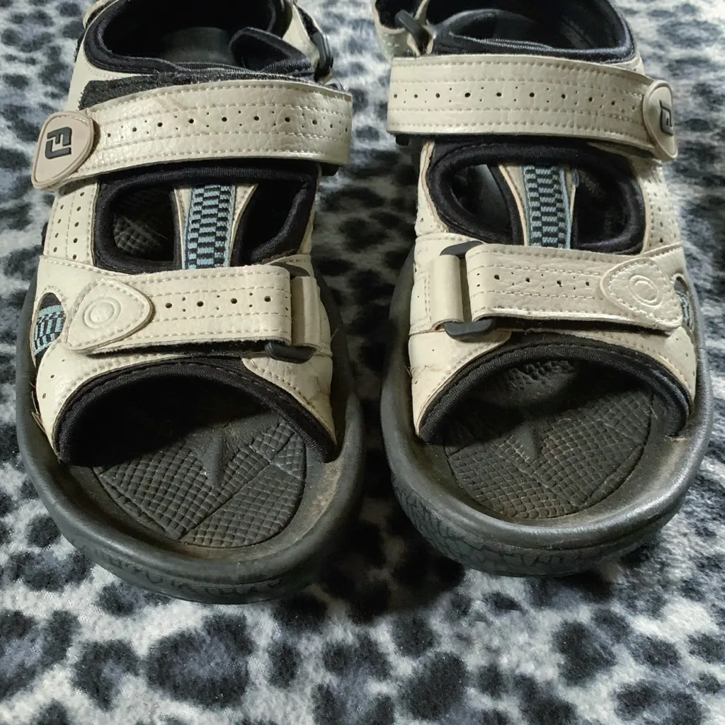 FJ Footjoy Newport Ladies Golf Sandals 6 White - Image 3