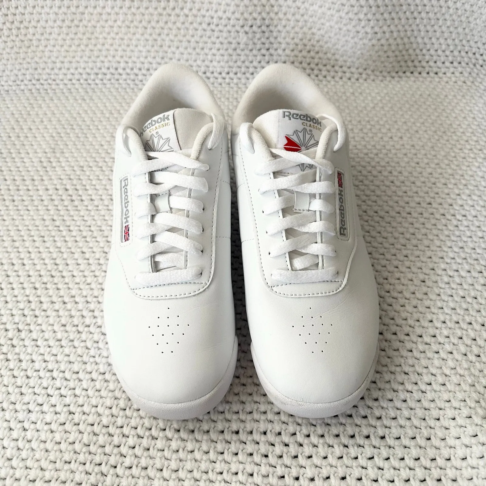 Reebok All White Princess Sneakers Walking Tennis Size 40 US 9 Women Casual Shoe - Image 3