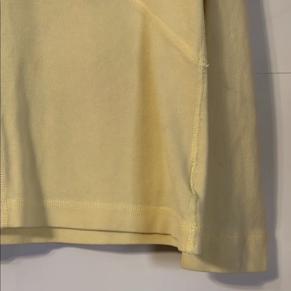 Women’s Eddie Bauer Notch Neck Long Sleeve Relaxed Cotton Hoodie Yellow Size L - Image 7