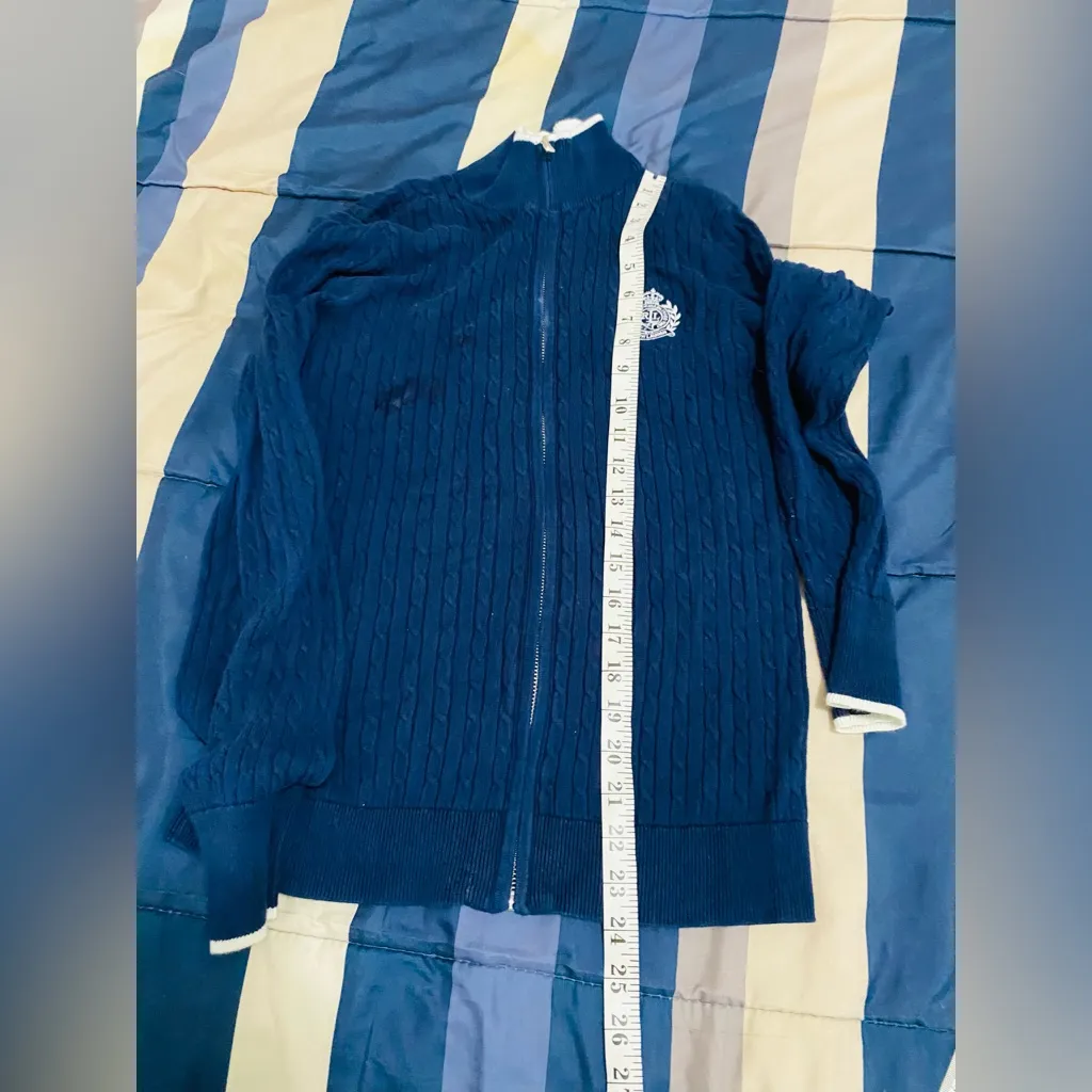 Ralph Lauren Navy and White Knit Top - Image 5