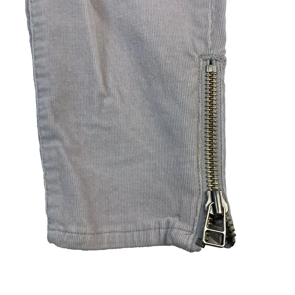 VICTORIA'S SECRET VS Mid Rise Capri Stone Gray Skinny Corduroy Pant Size‎ 0 Y2K - Image 2