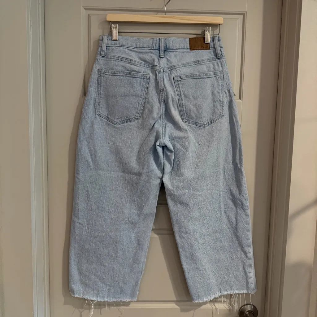 Madewell The Perfect Vintage Wide Leg Crop Jeans Size 29 Petite - Image 3