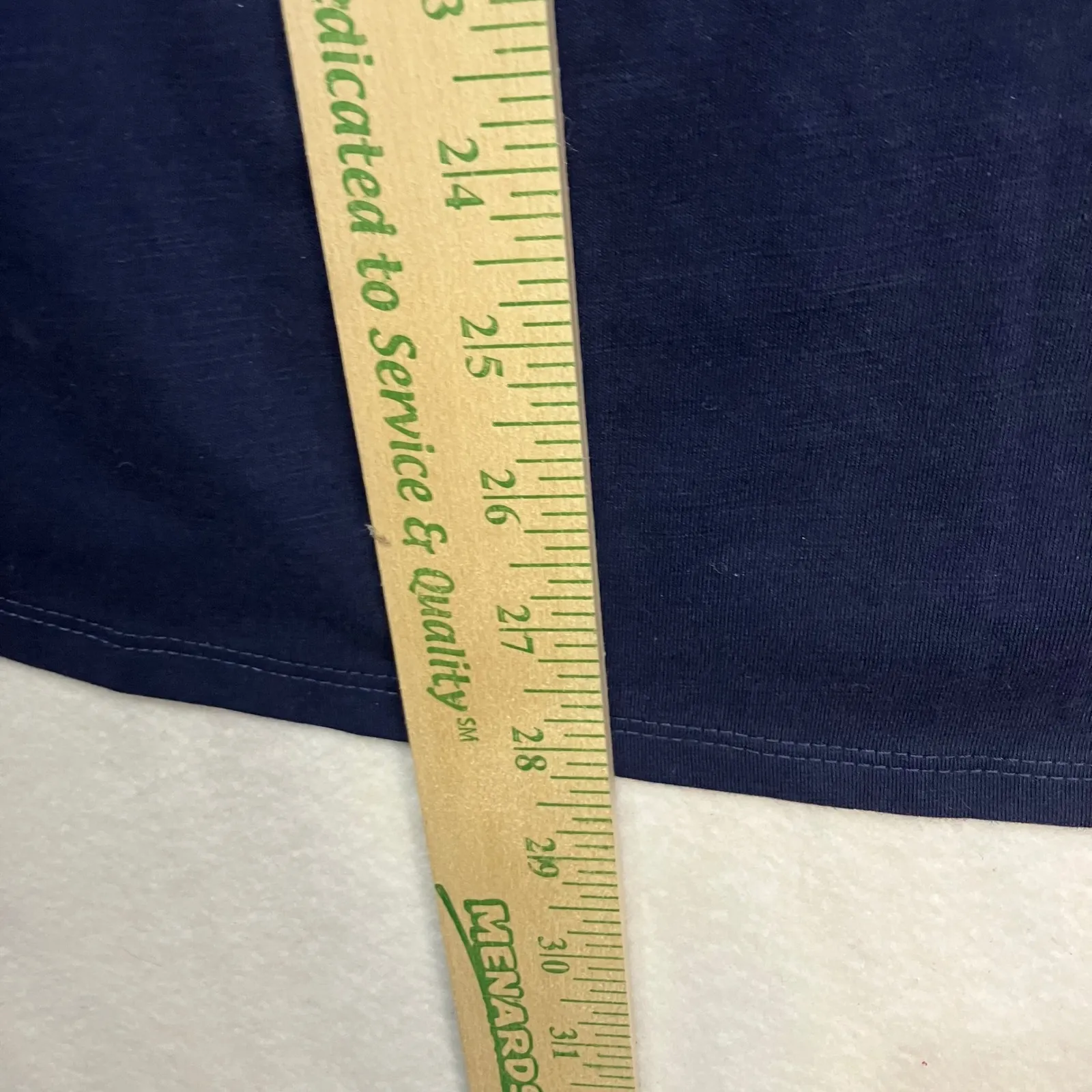 Lane Bryant‎ Navy Blue Eyelet Blouse Plus Size 22 24 3/4 Sleeve V Neck Tie - Image 10