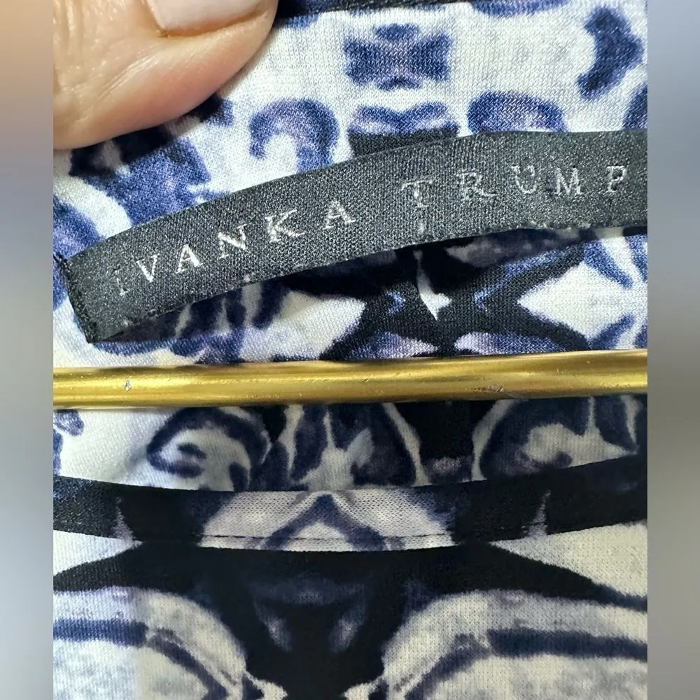 Ivanka Trump Navy Black White Sheath Dress Medium EUC - Image 11