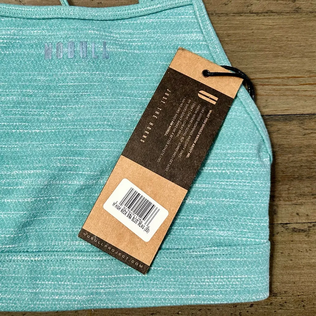 NWT NOBULL Women’s High-Neck Sports Bra - XS - Blue Melange - Image 5