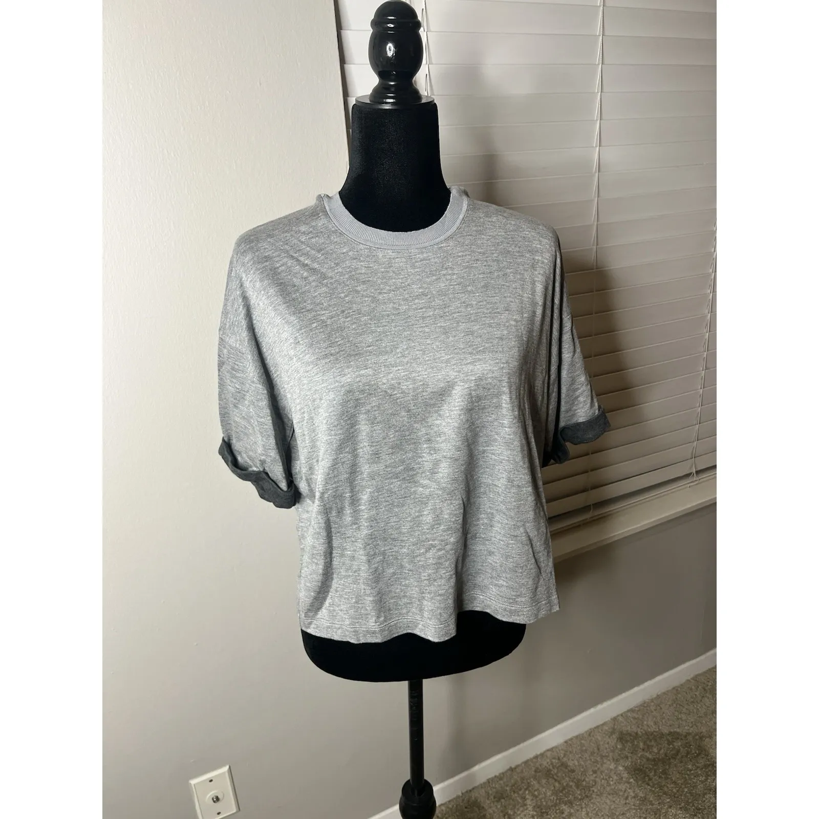 Rag & Bone Gray Cashmere Blend Women's‎ Size Large Tee - Image 5