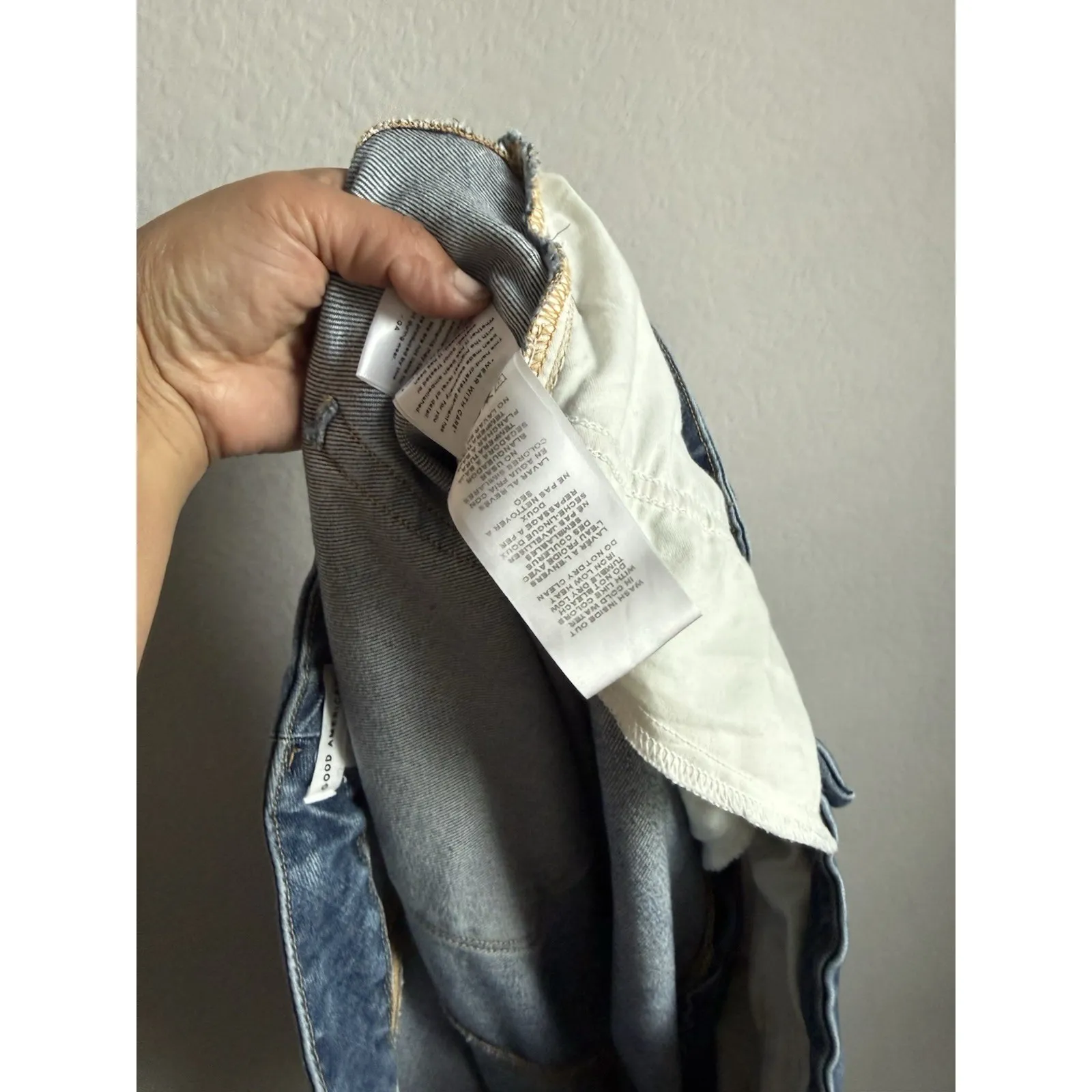 Good American Jeans Women's Size 20 Stretch Good Classic Bootcut Denim Raw Hem - Image 10