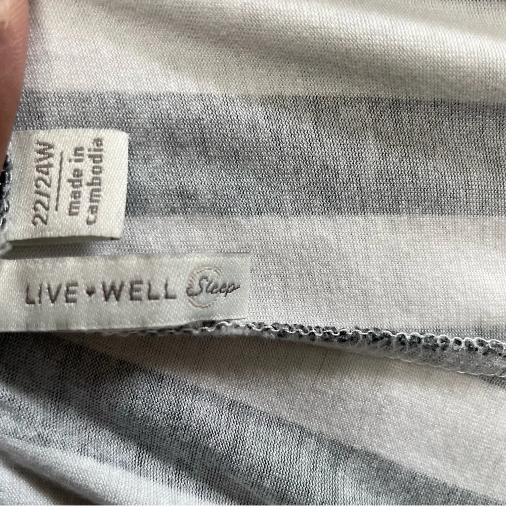 Live Well Sleep Striped 22/24W Pajama Pants Sleepwear Comfort Lightweight Black Size undefined - Image 5
