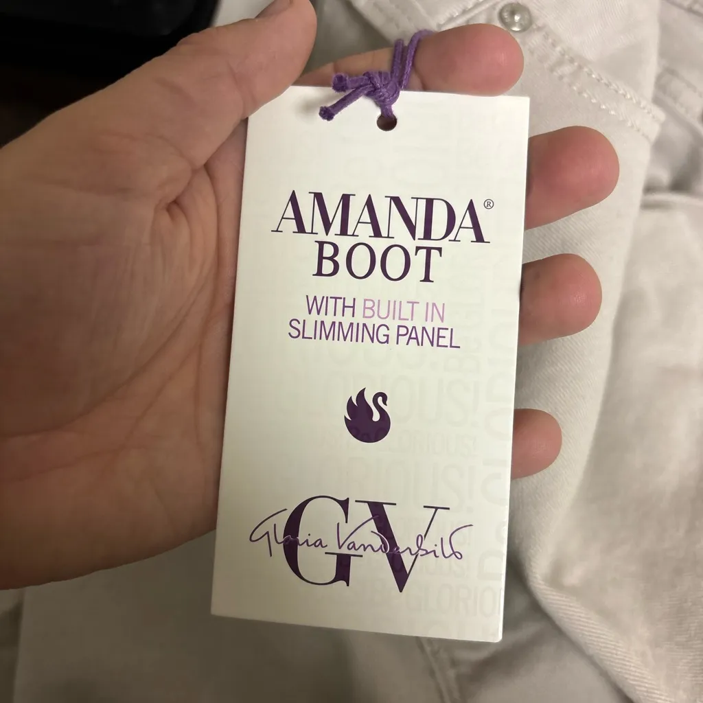 Gloria Vanderbilt Amanda Bootcut Pants Size 16 NWT Beige Neutral - Image 8