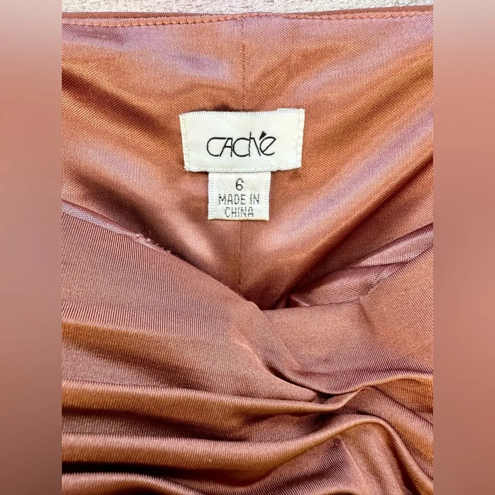 Y2K Cache Brown Beaded Cocktail Dress - Image 5