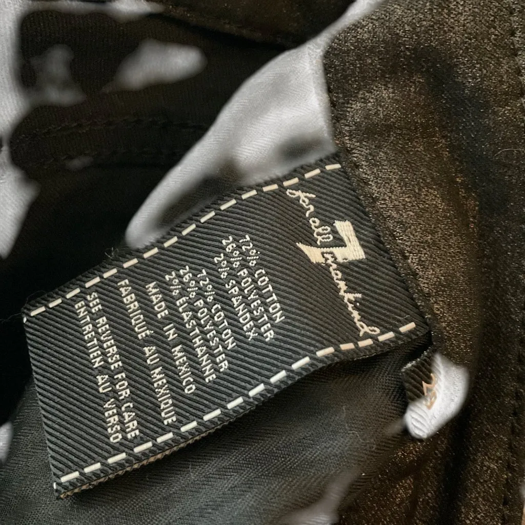 7 For All Mankind Metallic Twill Ankle Skinny Jeans Gunmetal Size 29 party - Image 4