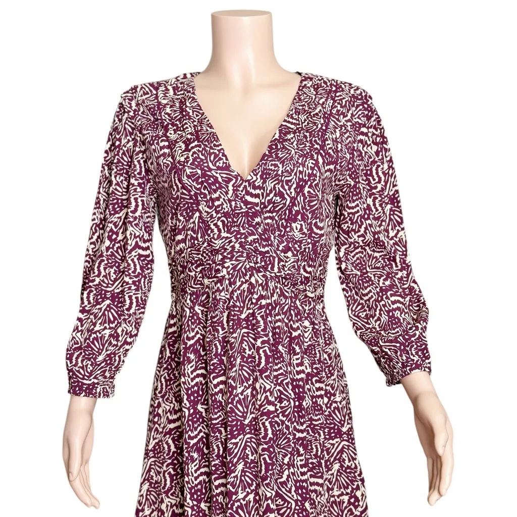 BA&SH Lia Dress, Raisin, 2/Medium - Image 6