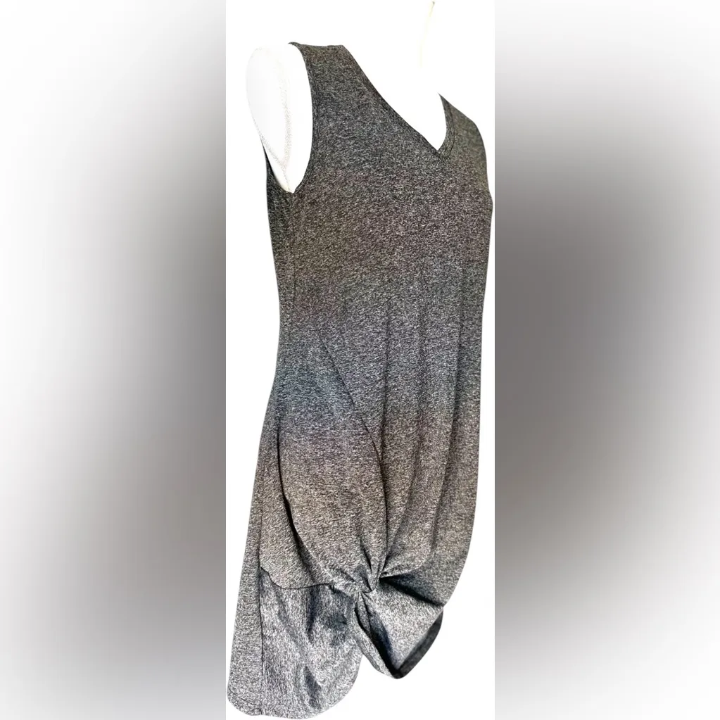 Gray Ruched Mini Dress Tank Top Style - Image 7