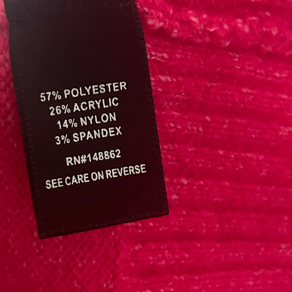 Torrid Vegan Cashmere Pullover Sweater Hot Pink 3X - Image 5