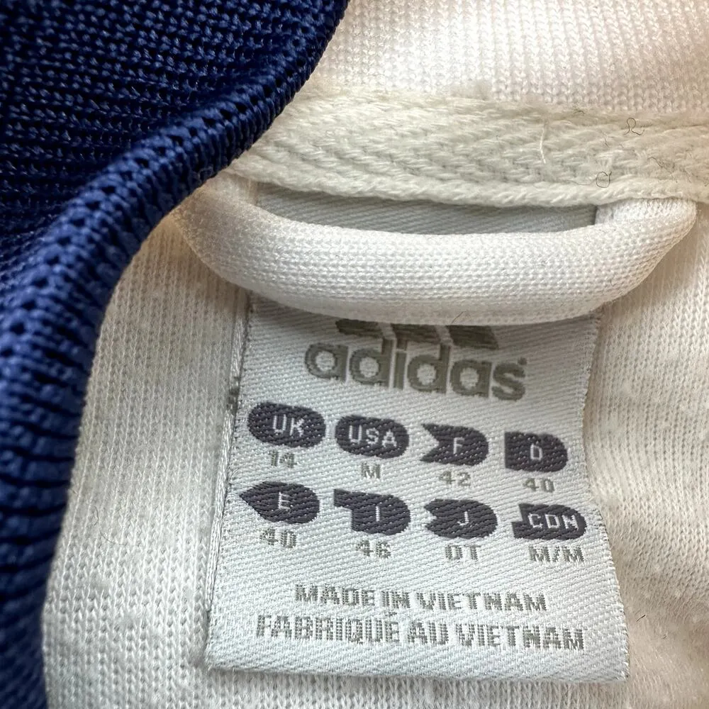 Vintage Adidas Team USA 11 Track Jacket Full Zip Striped Pocket Athletic White M - Image 2