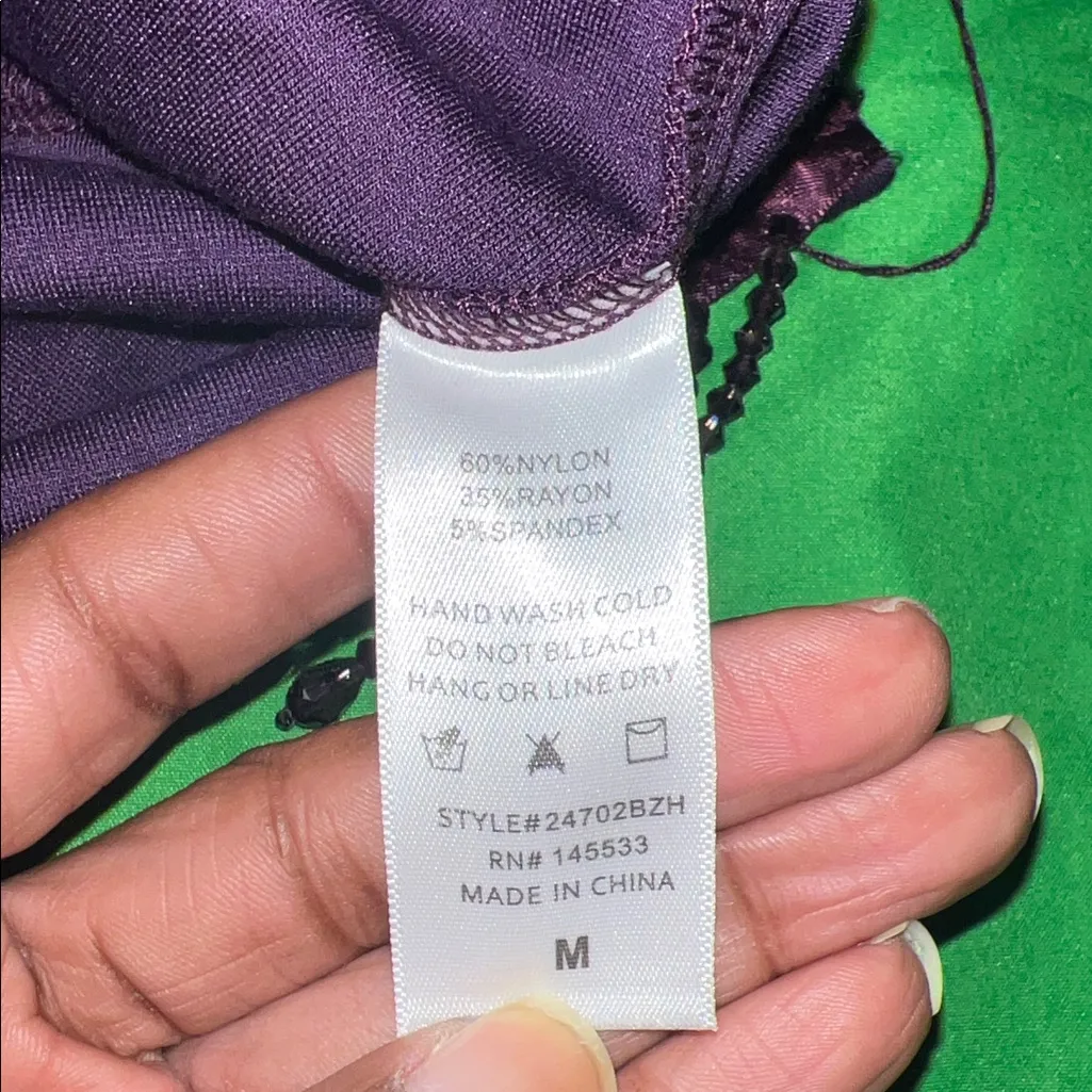 NWT W5 Purple Beaded Top size Medium - Image 7