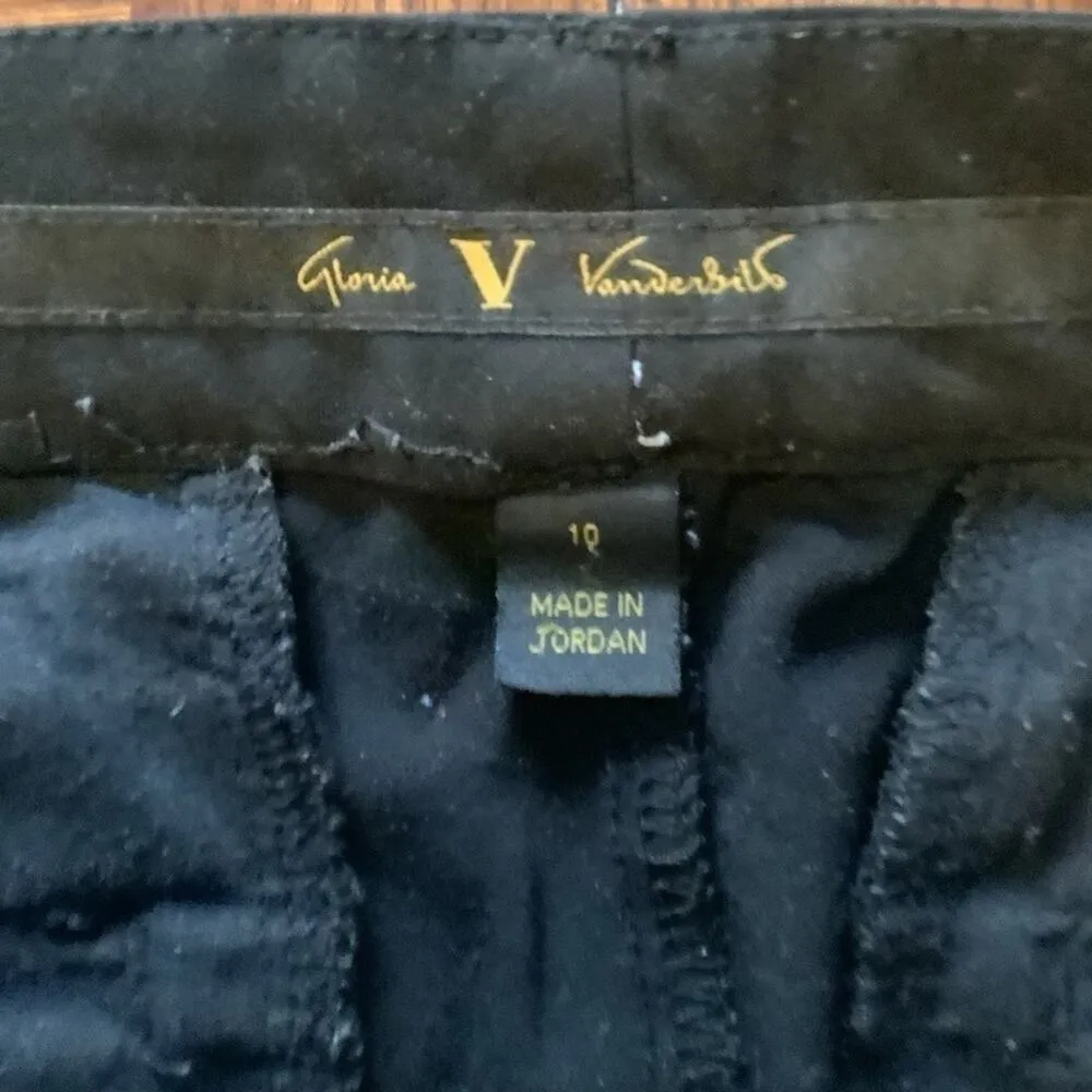 𝅺GLORIA VANDERBILT Women’s Trouser Dress Pants Black Size 10 Work Professional - Image 8