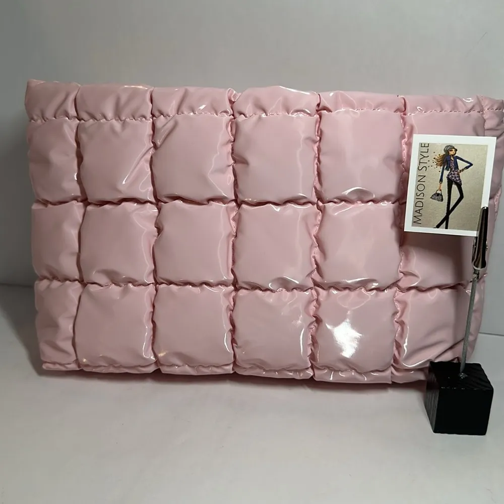 Soft Pink Quilted Storage Case - Image 2