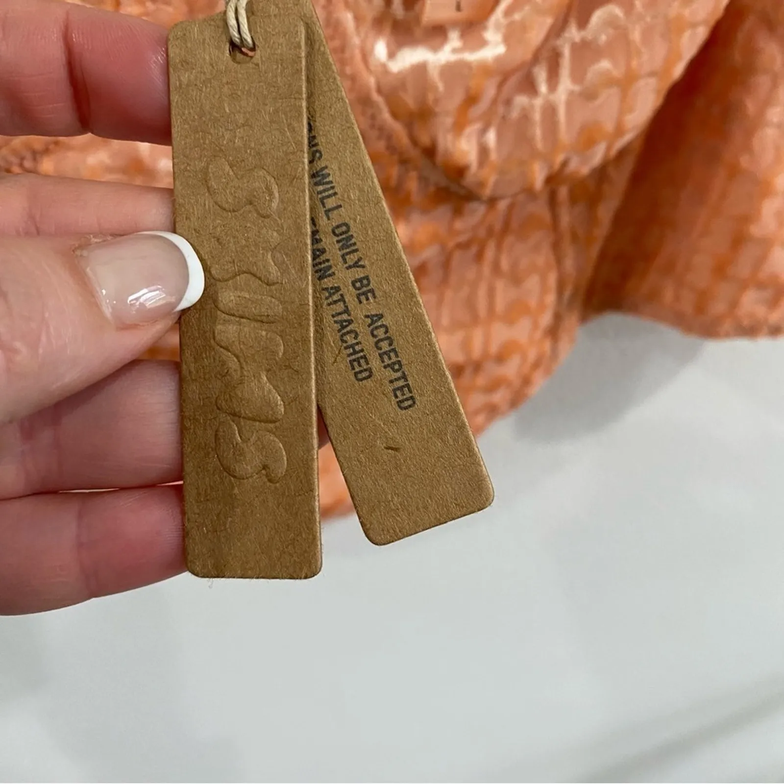 NWT Skims Velvet Corset Bustier Top Sienna in Peach Sz L - Image 5