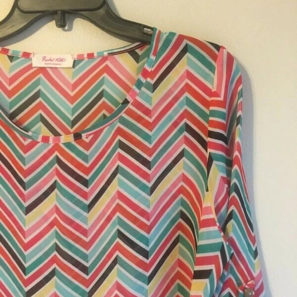 Rachel Kate fashion concepts chevron colorful top - Image 5