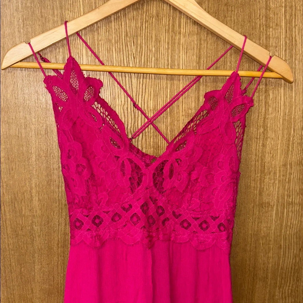 Free People pink Adella mini dress size Small - Image 8