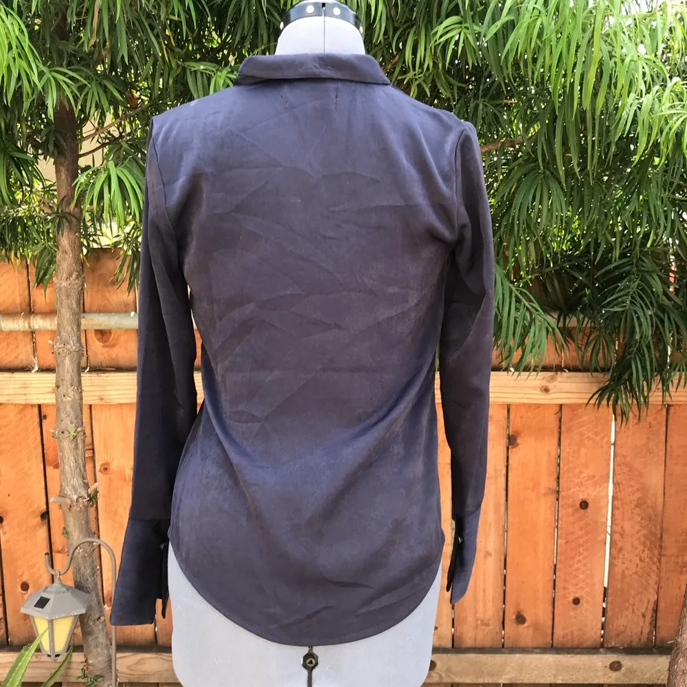 Something Navy Draped Top size XXS (12) - Image 6