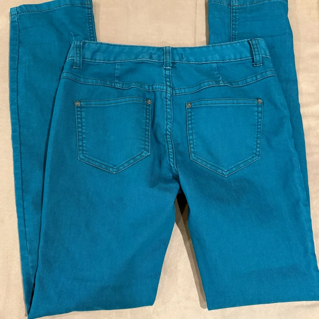 FREE‎ People Women's Teal Skinny Jeans Size 26 - Image 2