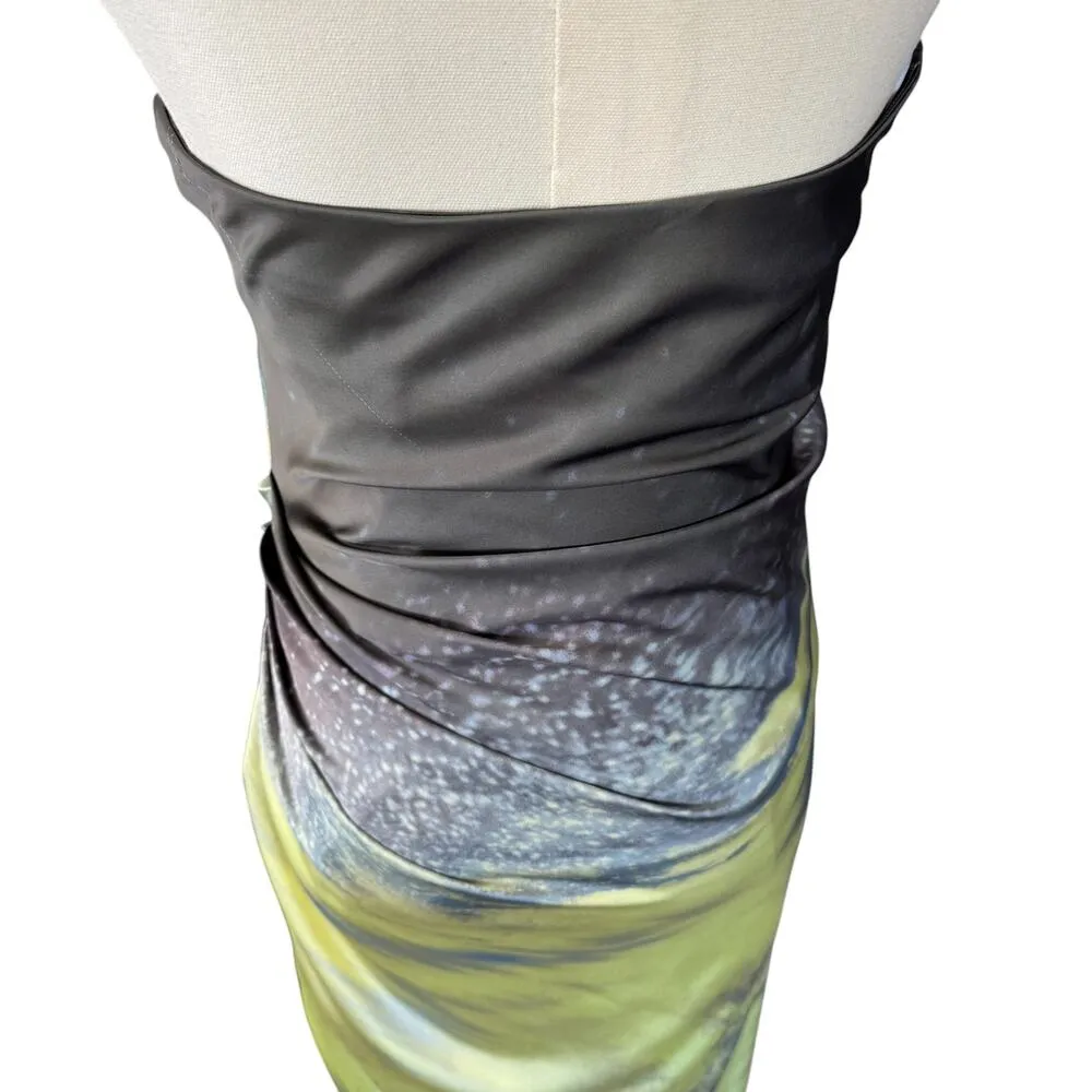 Jonathan Simkhai Hansel Midi Dress Marina Blue Print Size 0 - Image 8