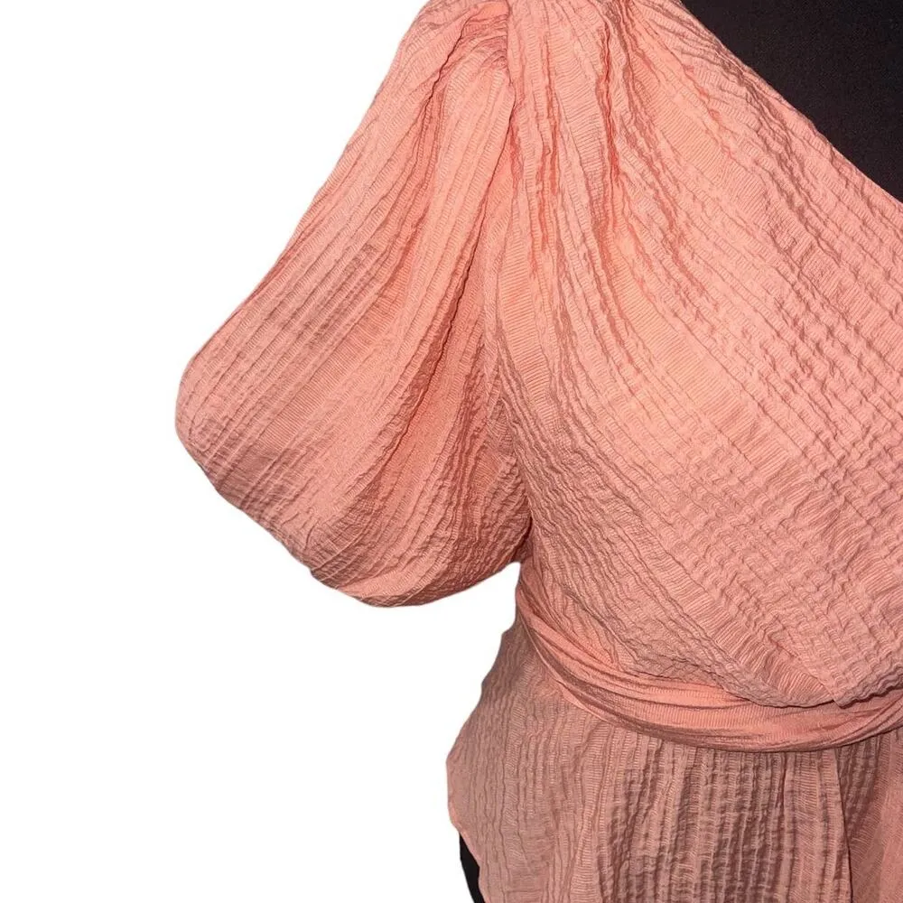 NWT! MinkPink Vera One Shoulder Peplum Top - Size X-Small - Image 7