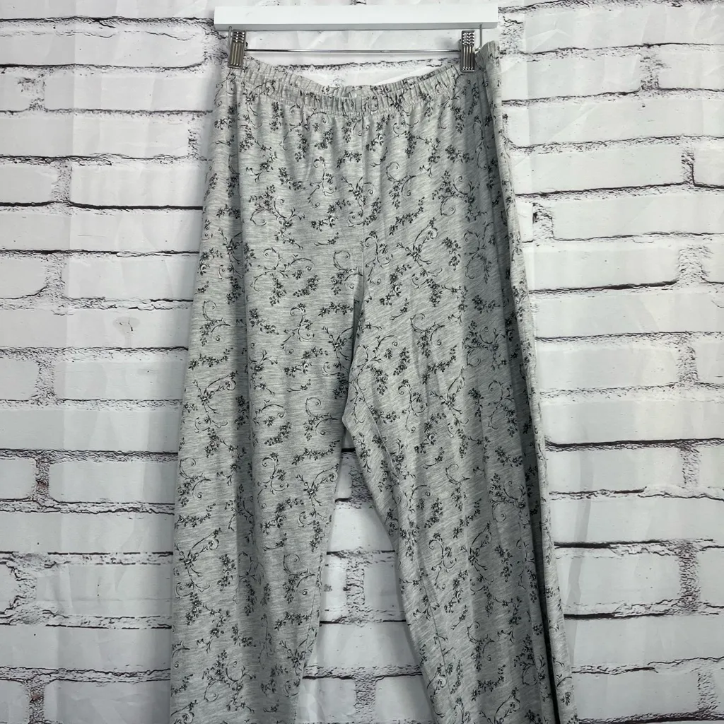 Charter Club Intimates Floral Pajama Pants Women’s L Gray Lightweight Lounge - Image 6