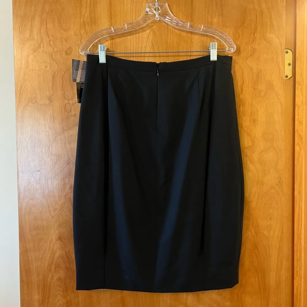 Lafayette 148 New York Italian Stretch Virgin Wool Blend Skirt Black NWT Size 10 - Image 13