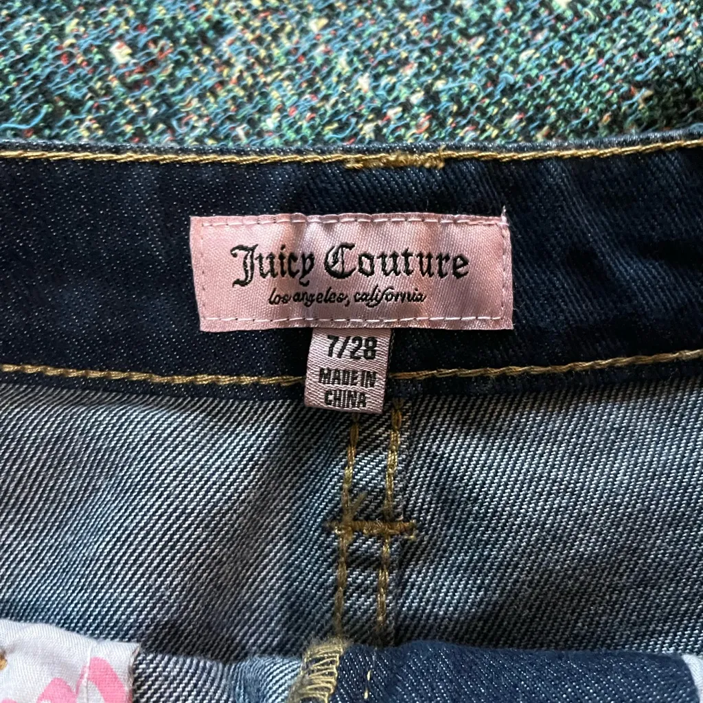 Juicy Couture Blue Wide Leg Jeans NWT Stone Rinse SZ 7/28 Lunita Y2K Pants - Image 15