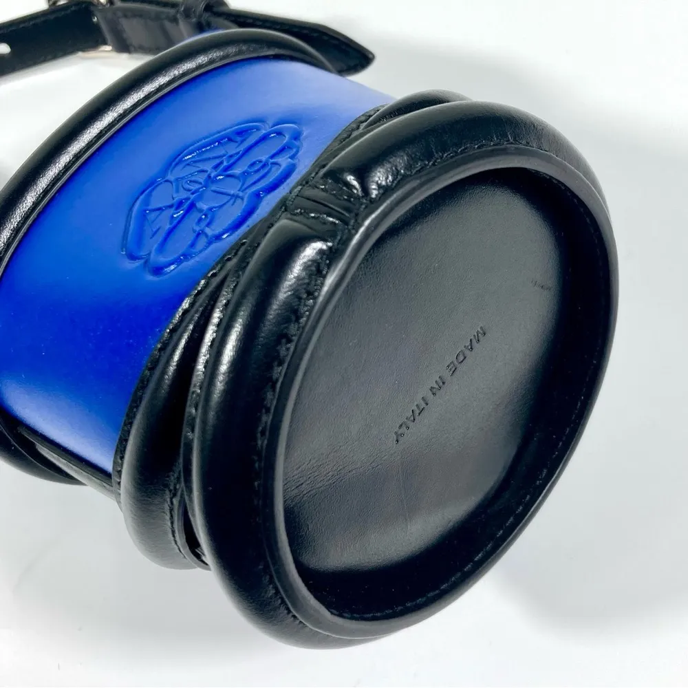 Mini The Curve Leather Crossbody Bag Electric Blue NEW - Image 12