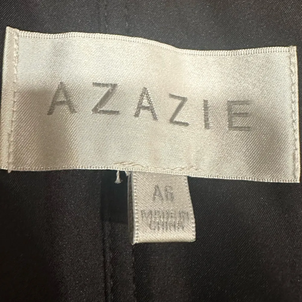 Azazie Black Formal Gown Chiffon Dress with Slit - Image 8