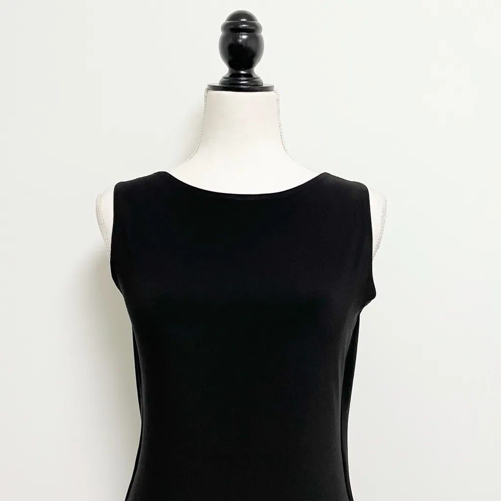 Norma Kamali Sleeveless Back Layered Midi Dress - Image 3