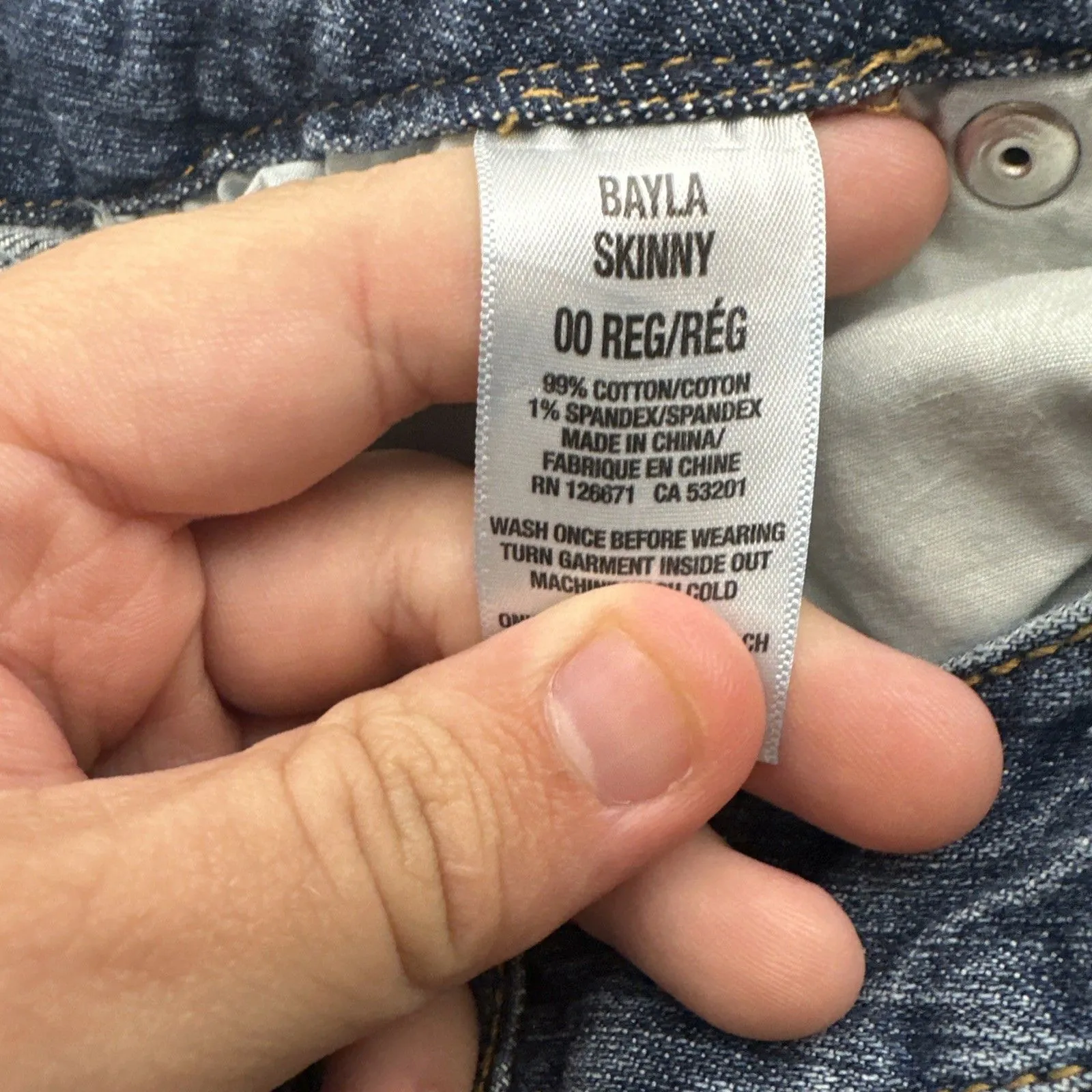 Aéropostale Women's Bayla Skinny Jeans 00 Regular Blue Mid Rise Stretch Denim - Image 12