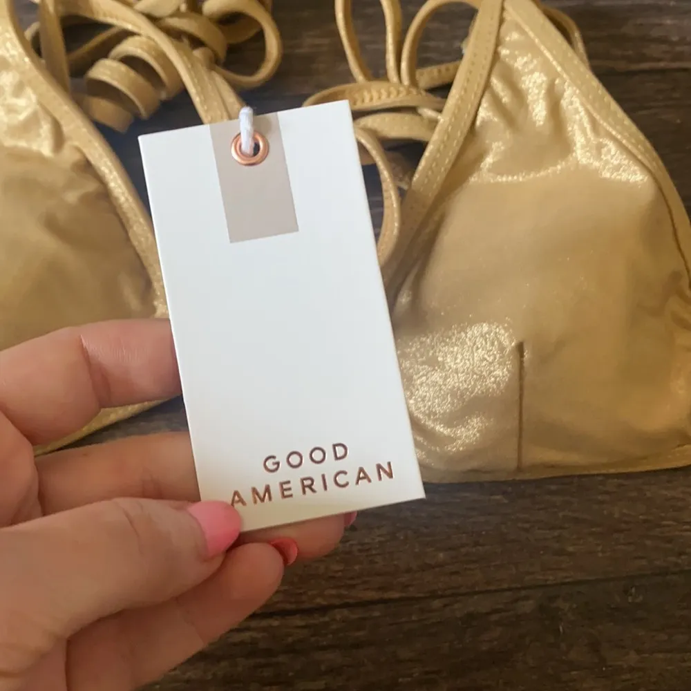 METALLIC BIKINI WRAP TOP - Image 3