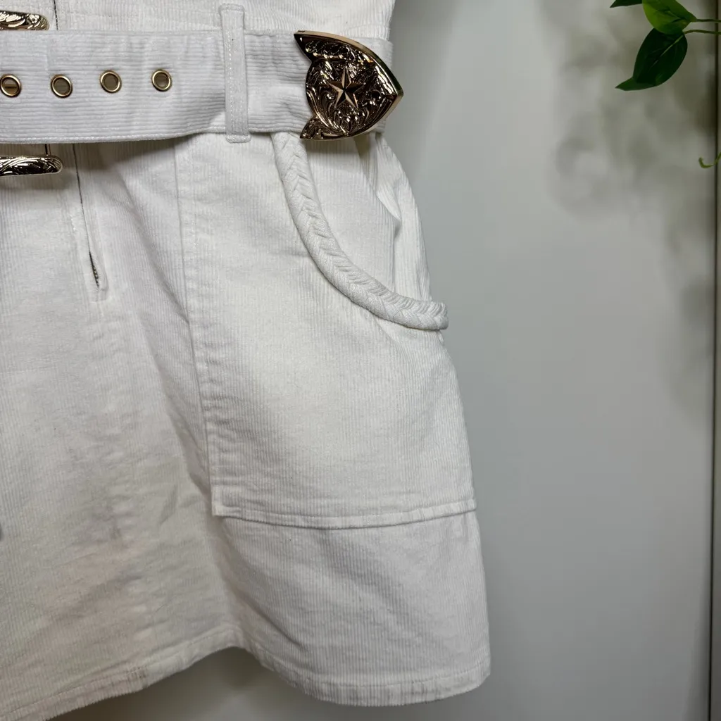 NWT Show Me Your Mumu Belted Outlaw Dress Cream Corduroy size XL Plus Size - Image 12