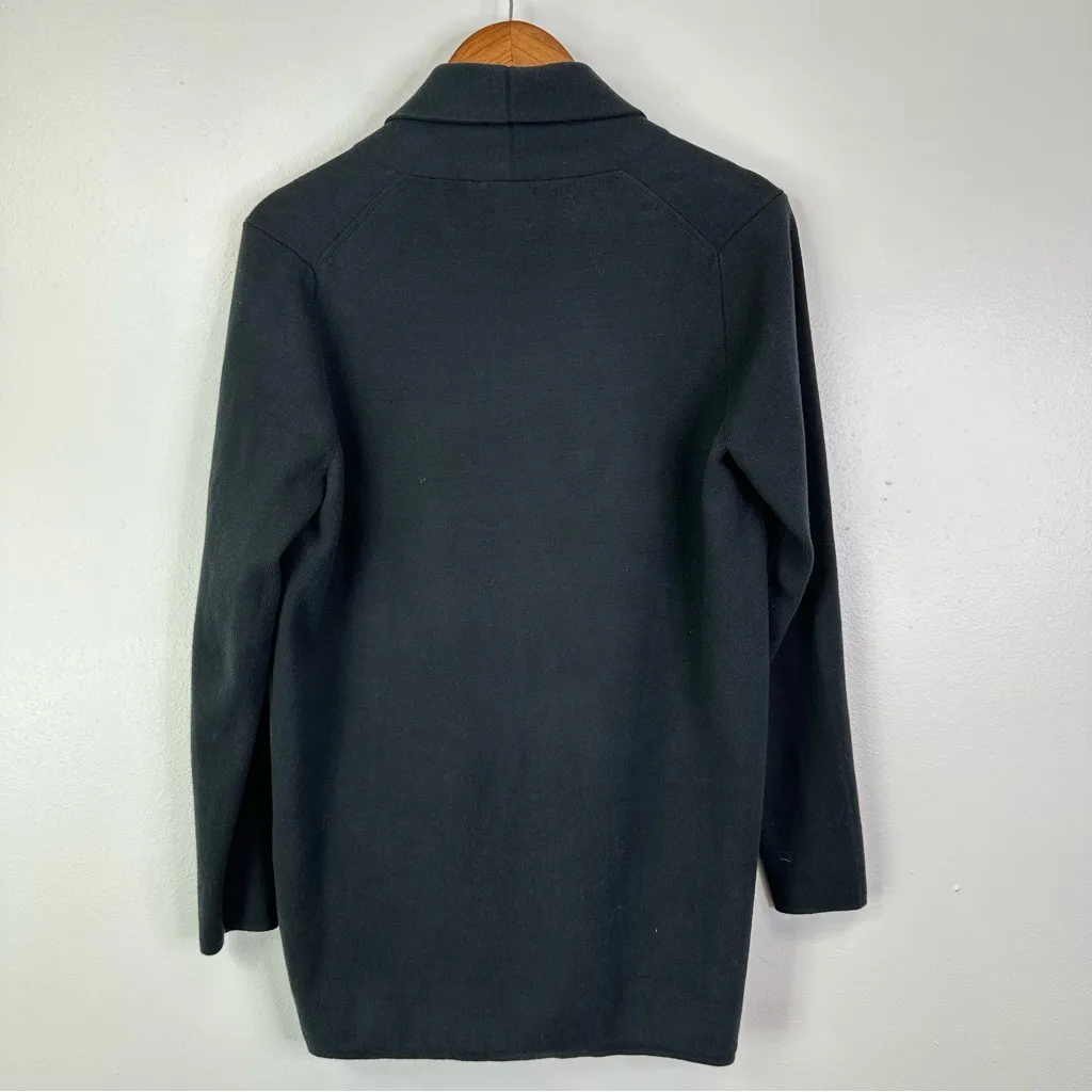 J. Crew‎ Chelsea Open Front Sweater Blazer Black Size M - Image 7