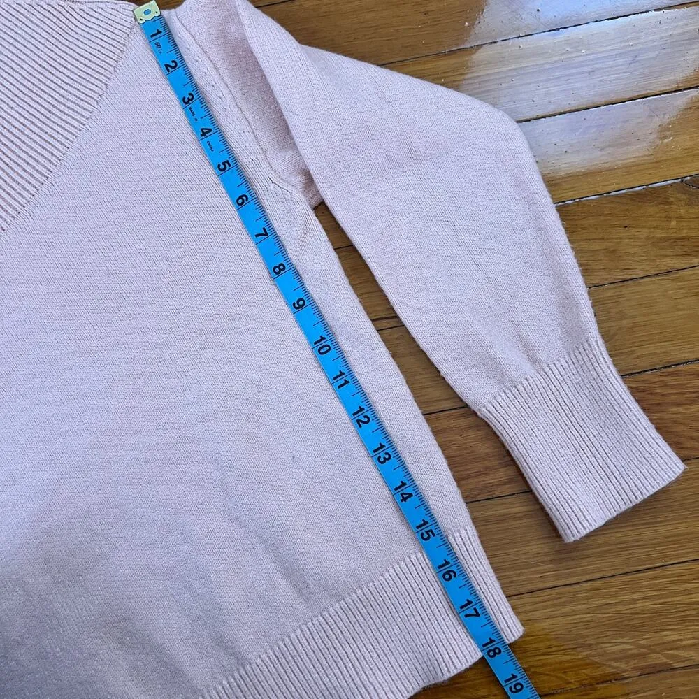 Anthropologie MOTH Off the Shoulder Boat Neck Light Pink Sweater Size XS - Image 15