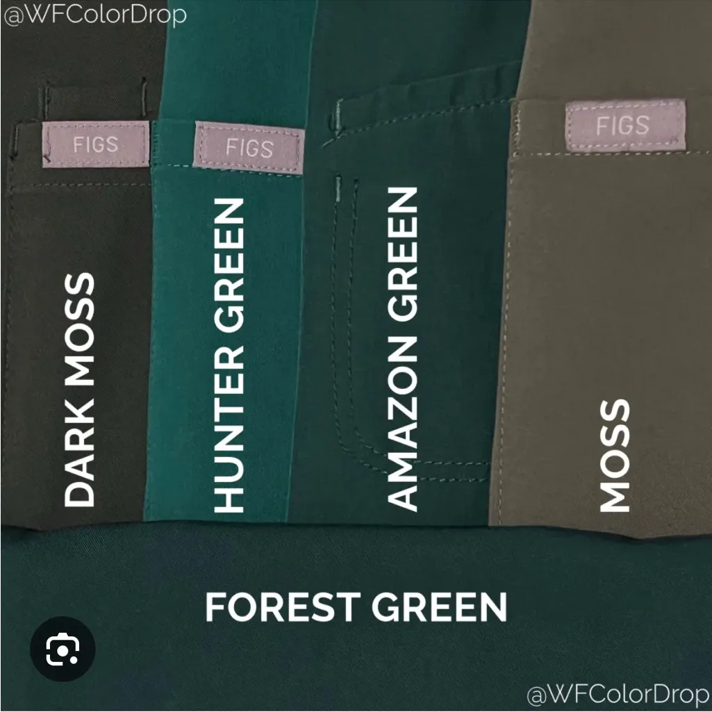 Figs Rafaela oversized scrub top Hunter green XS - Image 4